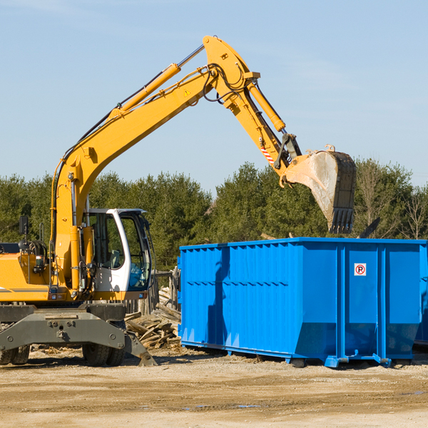 are there any restrictions on where a residential dumpster can be placed in Columbia